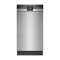 Siemens SR43ES25ME iQ300 Unterbau-Geschirrspüler, 45 cm, besonders leise, varioSpeed Plus, varioFlex Korbsystem und varioSchublade, autoOpen dry, aquaStop, Home Connect, Gebürsteter Stahl