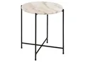 Beistelltisch, Weiß, Stein, rund, X-Form, rund, 42x45x42 cm, Wohnzimmer, Wohnzimmertische, Beistelltische
