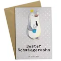 Mr. & Mrs. Panda babykarte Pinguin Bester Schwiegersohn - Geschenk, einladungskarten, Grußkarten, weihnachtskarten, Geschenkidee, hochzeitskarten, Frau, Tochter, Hochzeit, Klappkarte, Grußkarte