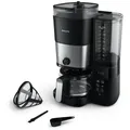 Philips Kaffeemaschine mit Mahlwerk HD7900/50 All-in-1 Brew, Permanentfilter 1x4, mit Smart Dosierung und Duo-Kaffeebohnenbehälter, inkl. Dosierlöffel schwarz