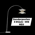 Lindby Bogenleuchte Stehlampe Valdorin beige Papier 195 cm IP20 Lampe 3 STÜCK