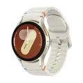 Samsung Galaxy Watch7 - 40 mm - intelligente Uhr mit Sportband - Gummi - Bandgröße: S/M - Anzeige 3,33 cm (1,3") - 32GB - NFC, Wi-Fi, Bluetooth - 28,9 g - Cremefarben (SM-L300NZEAEUB)