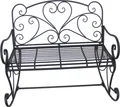 Schaukelbank 2-Sitzer Curly Design Garten 109x93x97 cm belastbar bis 200 kg