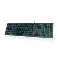 Tastatur mit Hintergrundbeleuchtung schmal kabelgebunden mit Aluminiumgehäuse...