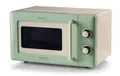 Ariete 3960 Mikrowelle Vintage, 800 W, Fassungsvermögen 20 l, 3 Funktionen, 6 Kochstufen, Timer, Grün