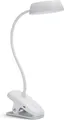 Philips LED Schreibtischlampe Donutclip 3W, 4000K, 175 Lumen, mit Clip, Akku, Touchdim, weiss, Dimmfunktion, USB-Ladefunktion, mehrere Helligkeitsstufen, LED fest integriert, Neutralweiß