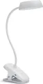 Philips Funktional Donutclip Schreibtischleuchte, Weiß, Metall, Schlafzimmer, Wohnzimmer, Büro, Modern, IP20, III