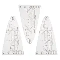Parabelschablone Mathe, 3 Stück Kurvenschablone, Parabel Zeichenschablone, No...