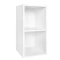 FINEBUY Standregal SuVa10241_1 Holz 30x60x30 cm Modern Regal Klein Holzregal Nischenregal, 30x60x30 cm Modern Weiß, Regal Klein Schmal, Ablageregal 2 Fächer, Bücherregal Nischenregal