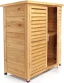 Gartenhaus mit 2-flügelige Tür 870x465x916 mm halbhoch aus Fichtenholz mit Pultdach für Garten, Terrasse & Balkon Gerätehaus Geräteschuppen Holzhaus Werkzeugschrank