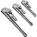VEVOR 3-teiliges Rohrzangen-Set, 10" 14" 18" gerade Aluminium-Rohrzange, verstellbarer Sanitärschlüssel, mit hochfester Backe und ergonomischem Griff, aufhängbares Design, für Wasserleitungen