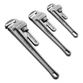 VEVOR 3-teiliges Rohrzangen-Set, 10" 14" 18" gerade Aluminium-Rohrzange, verstellbarer Sanitärschlüssel, mit hochfester Backe und ergonomischem Griff, aufhängbares Design, für Wasserleitungen