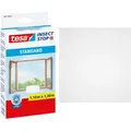Tesa - Insect Stop Standard Fliegengitter Für Fenster - Insektenschutz Zuschneidbar - Mückenschutz Ohne Bohren - 1 X Fliegen Netz Weiß - 110 Cm X 130 Cm