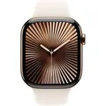 Watch Series 10, Smartwatch gold, Titangehäuse, 46 mm, Sportarmband Polarstern S/M, Cellular