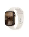 Apple Watch Series 10 GPS+ Cellular 46mm Gold Titanium Case with Starlight Sport Band (MWYX3QF/A)