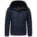 Stone Harbour Steppjacke Witas gesteppte Herren Winterjacke mit abnehmbarer Kapuze blau XXL (56)