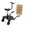Fillikid FlexiRide Exklusiv Mitfahrbrett mit Sitz | Universal Kinderwagen Board mit Abnehmbarem Sitz | Rutschfestes Buggy Board mit Federung | Verstellbar & Klappbar | bis 22kg