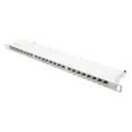 Good Connections Patchpanel 48,30cm (19") Cat. 6A, 24 Ports, 0,5 U, STP geschirmt, werkzeuglos zu öffnen, reinweiß (R (GC-N0143)