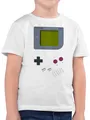 Kinder T-Shirt Jungen - Karneval & Fasching - Gameboy | Nerds I 90s I 90iger I Fastnacht I Fasnacht I Fasnet - 104 (3/4 Jahre) - Weiß - 90er Jahre Outfits Faschings Shirt Jeck 90 Tshirt