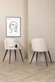 Venture Home Stuhl Velvet Beige 2er-Pack