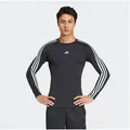 adidas Performance Funktionsshirt TECHFIT COMPRESSION TRAINING 3-STREIFEN LONGSLEEVE schwarz XL (56/58)