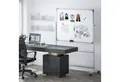 HOMCOM Magnettafel Doppelseitiges magnetisches, drehbares mobiles, (Schreiben Whiteboard, 1-tlg., Schreibtafel), 120 x 90cm, mit Ständer, für Home Office, Klassenzimmer, Weiß