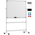 Whiteboard,120 x 90 cm, magnetisch, drehbar, mobil, inkl. Marker & Schwamm