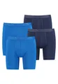 PUMA Lange Boxershorts Herren 4er Pack Sport Mikrofaser + elastisch/Funktionsunterhosen Männer (S - XL), Farbe:Blue Combo, Bekleidungsgröße:XL