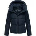 Navahoo Steppjacke Frostherz XIV Kurze gesteppte Damen Winterjacke mit abnehmbarer Kapuze blau XS (34)