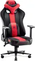 Diablo X-Player Gaming Stuhl Bürostuhl Schreibtischstuhl Stoff 3D Armlehnen Ergonomisches Design Nacken/- Lendenkissen Farbe: Anthrazit-Rot, Größe: King