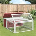 vidaXL Kaninchenstall Mokka 117,5x97x47,5 cm Massivholz Kiefer