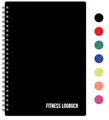 Fitness Logbuch Plastik-Cover Schwarz - undatiertes Workout-Tagebuch – A5-Format, dickes Papier, starke Bindung – stilvolles und minimalistisches Trainingstagebuch