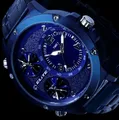 Elite XXL Monster Watch Herren Armband Uhr Blau Tri Dual Triple Timer  B-Ware