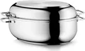 WMF Bräter 8,5L | Edelstahl Extrabräter | Induktion & Backofen | Metalldeckel | oval 41x28,5 cm | spülmaschinengeeignet