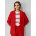 s.Oliver Jackenblazer Indoor-Jacke Langer Blazer aus Viskosemix mit Raff-Detail am Ärmel rot XL (42)