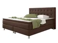 Boxspringbett Köln Bett Hotelbett Designerbett 180x200 cm Webstoff Braun