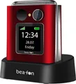 "Faltbares Beafon Handy in Rot mit XL Farbdisplay und