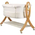 BabyGo Beistellbett, Weiß, Holz, Echtholz,Buche, 48x84 cm, Babymöbel, Babybetten, Beistellbetten