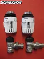 2x Heimeier Thermostatventil eck 1/2" +Thermostatkopf K Heizkörper Fühler Ventil