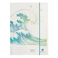herlitz 50033928 Sammelmappe A4, Motiv: GREENline Welle, 1 Stück, Motiv: Welle