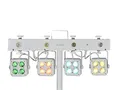 EUROLITE LED KLS-180 Kompakt-Lichtset weiß | Bar mit 4 RGBW-Spots und 4 weißen Strobe-LEDs
