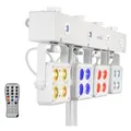 Komplette DMX-LED-Lichtanlage, Weiß mit 4 RGBW LED Spots ideal für Band & Bühne