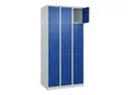 C+P Schließfachschrank Classic PLUS, 3 Abteile, 1850x900x500mm, 7035/5010 Innenhöhe Gefach oben (oberes 365 mm Front RAL 5010 Enzianblau ; C + P Möbel (080000-305|S10003)