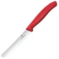 VICTORINOX Frühstücksmesser Swiss Classic silber, rot glatt, 1 St.