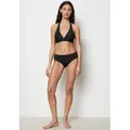 Bikini-Hose MARC O'POLO "Swimwear Essentials", Damen, Gr. M, N-Gr, schwarz, Polyamid, Elasthan, unifarben, feminin, Badehosen, mit minimalistischer Silhouette
