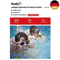 Koala Fotopapier für Tintenstrahldrucker, Doppelseitig, Matt, A4, 180 g/m², 100 