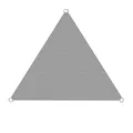 ESTEXO Sonnensegel Sonnenschutzsegel Sonnendach Sonnenschutz UV-Schutz Sichtschutz HDPE Grau 3x3x3m (Dreieck)