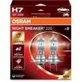 OSRAM Auto-Lampe Night Breaker 64210NB220-2HB, H7, Halogen, 12V / 55W, Scheinwerferlampe, 2 Stück