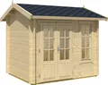 Lasita Maja Gartenhaus "Alex", beige (naturbelassen), Fußboden im Gartenhaus, ohne Dacheindeckung