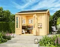 Gartenhaus Blockhaus ALEX MINI 250x200 cm 44 mm ISO-Glas Fußboden Lasita Maja